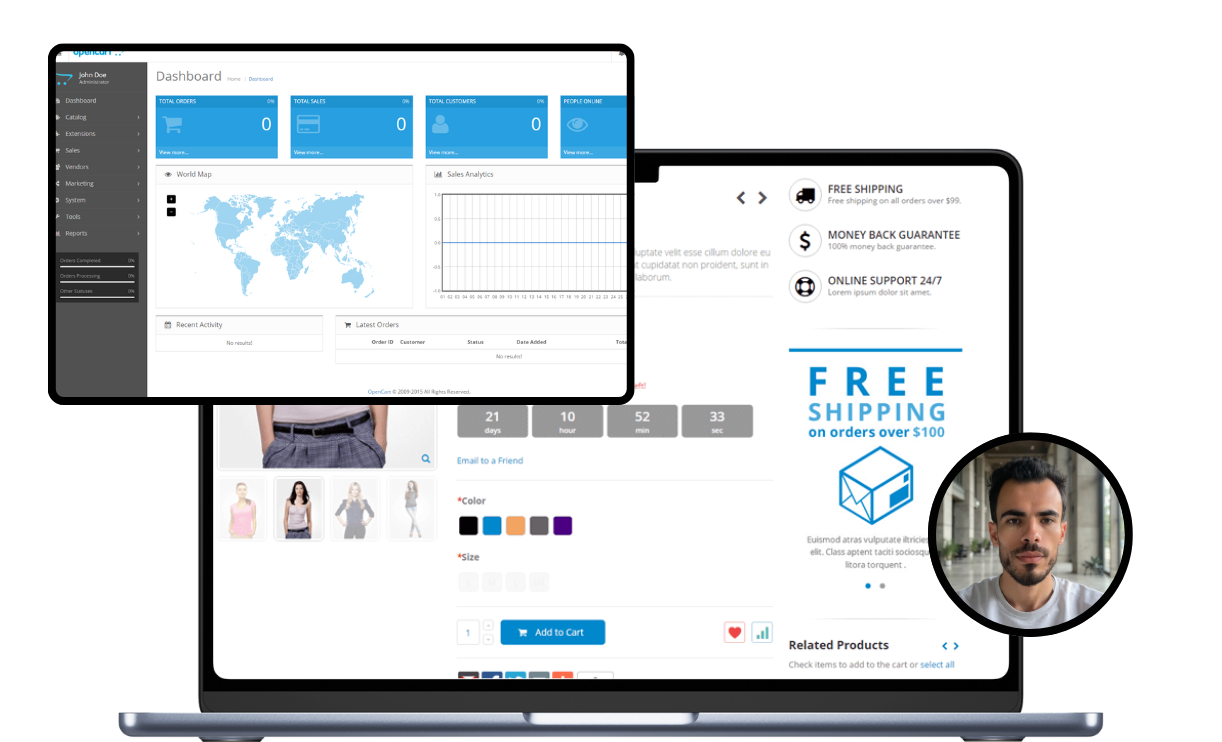 دعم أوبن كارت OpenCart - خدمات دعم فني وصيانة متاجر أوبن كارت السعودية