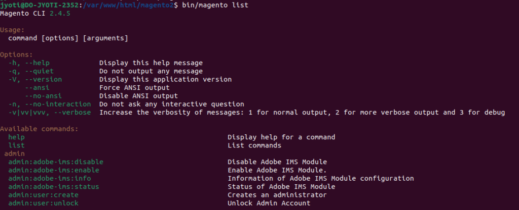 أوامر ماجنتو 2 - Magento 2 CLI
